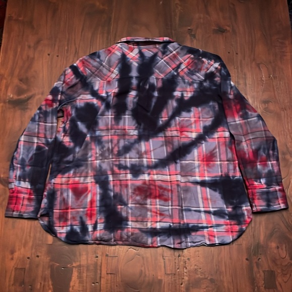Tie-Dye Flannel Shirt Womens Size XXL - Picture 3 of 6